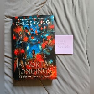 Immortal Longings by Chloe Gong - Vibrant Red and Blue Cover